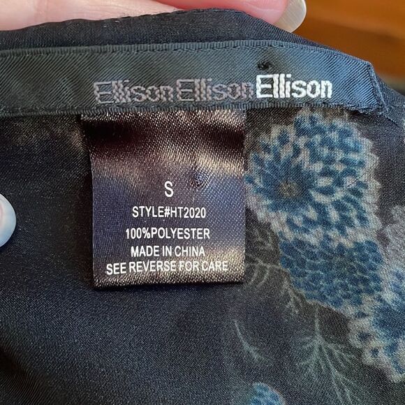 Ellison black floral short kimono jacket - Picture 6 of 7